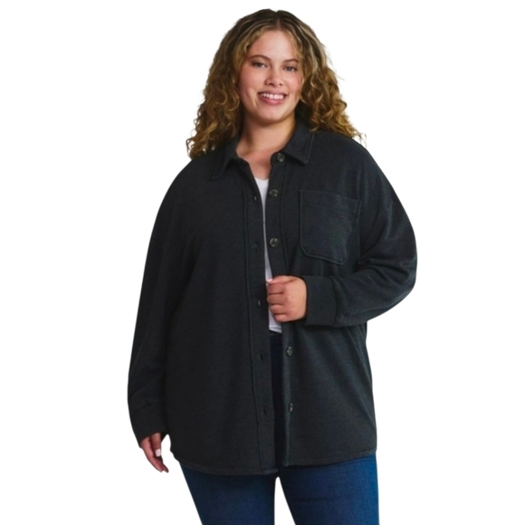 Terra & Sky Tops - Terra & Sky Women's Plus Knit Shacket